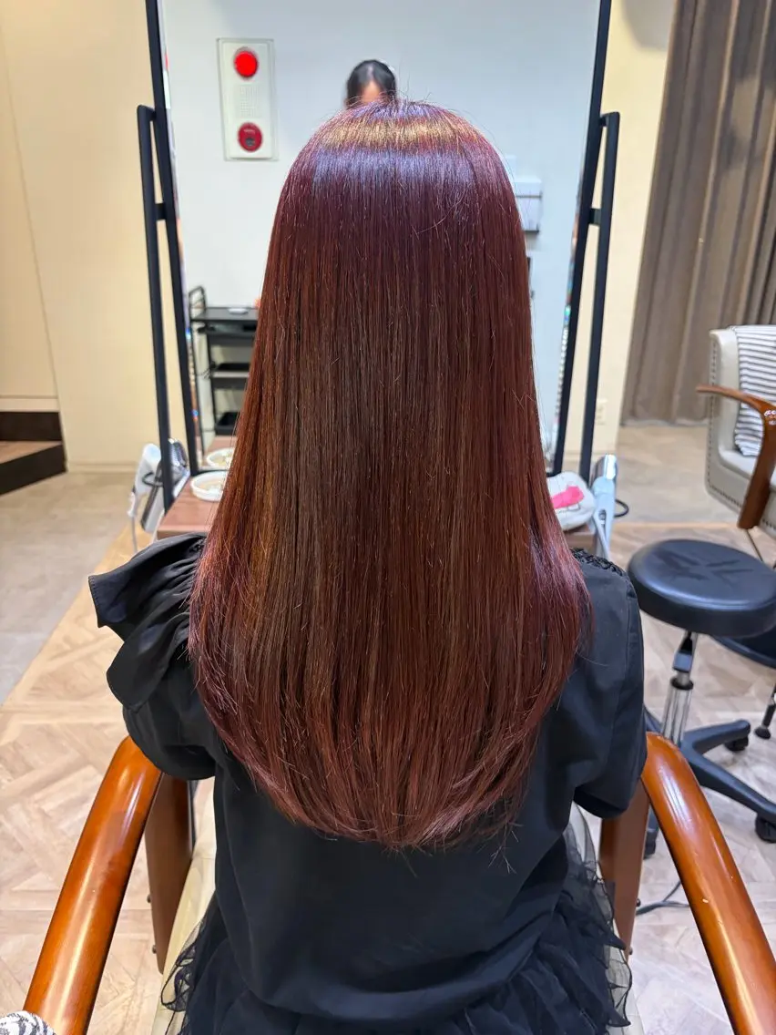 ロング 藤原汐彩／縮毛矯正 ／髪質改善モデル募集のヘアスタイル