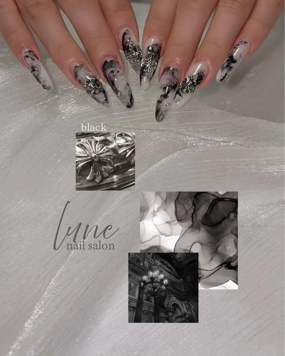 ネイル 長さ出し ハンドネイル nail salon luneのネイルデザイン