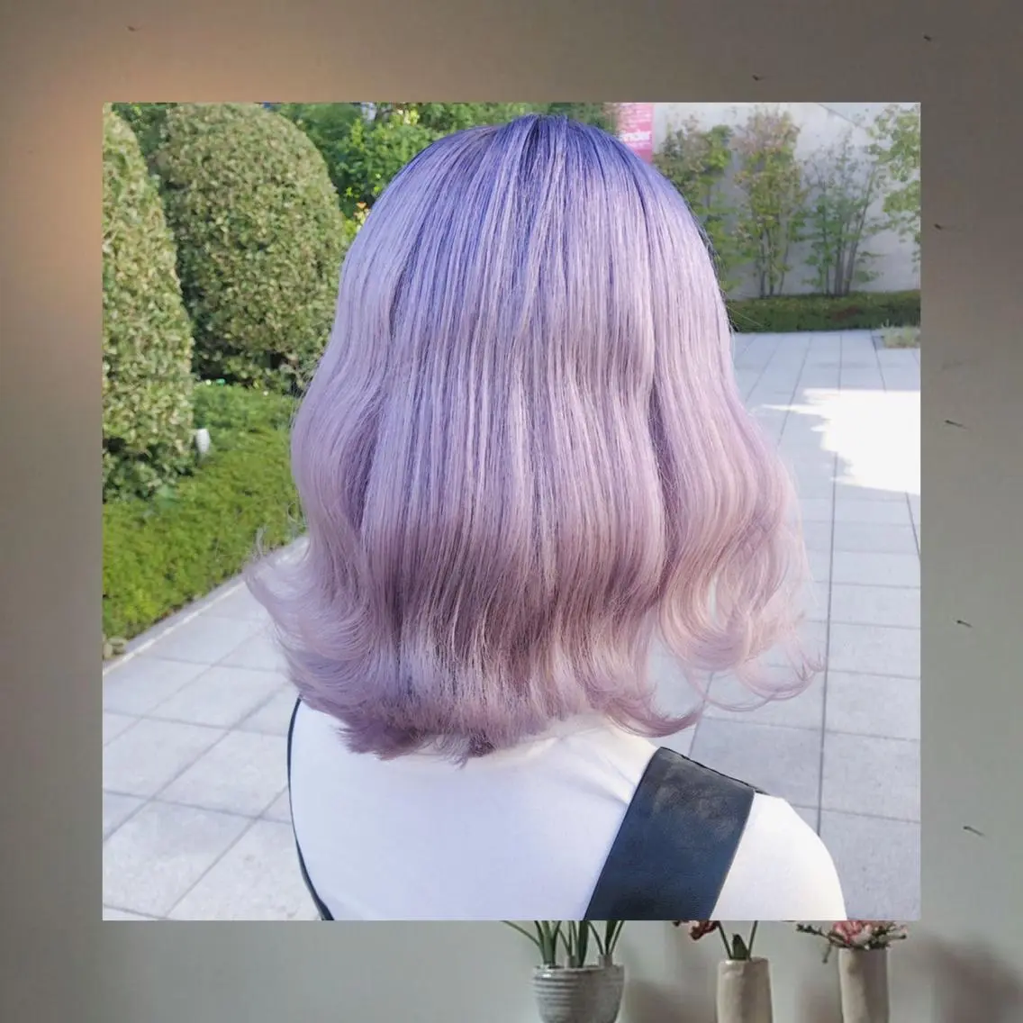 ミディアム カラー ヘアアレンジ 韓国レイヤーカット/ 儚げカラーチナツのヘアスタイル
