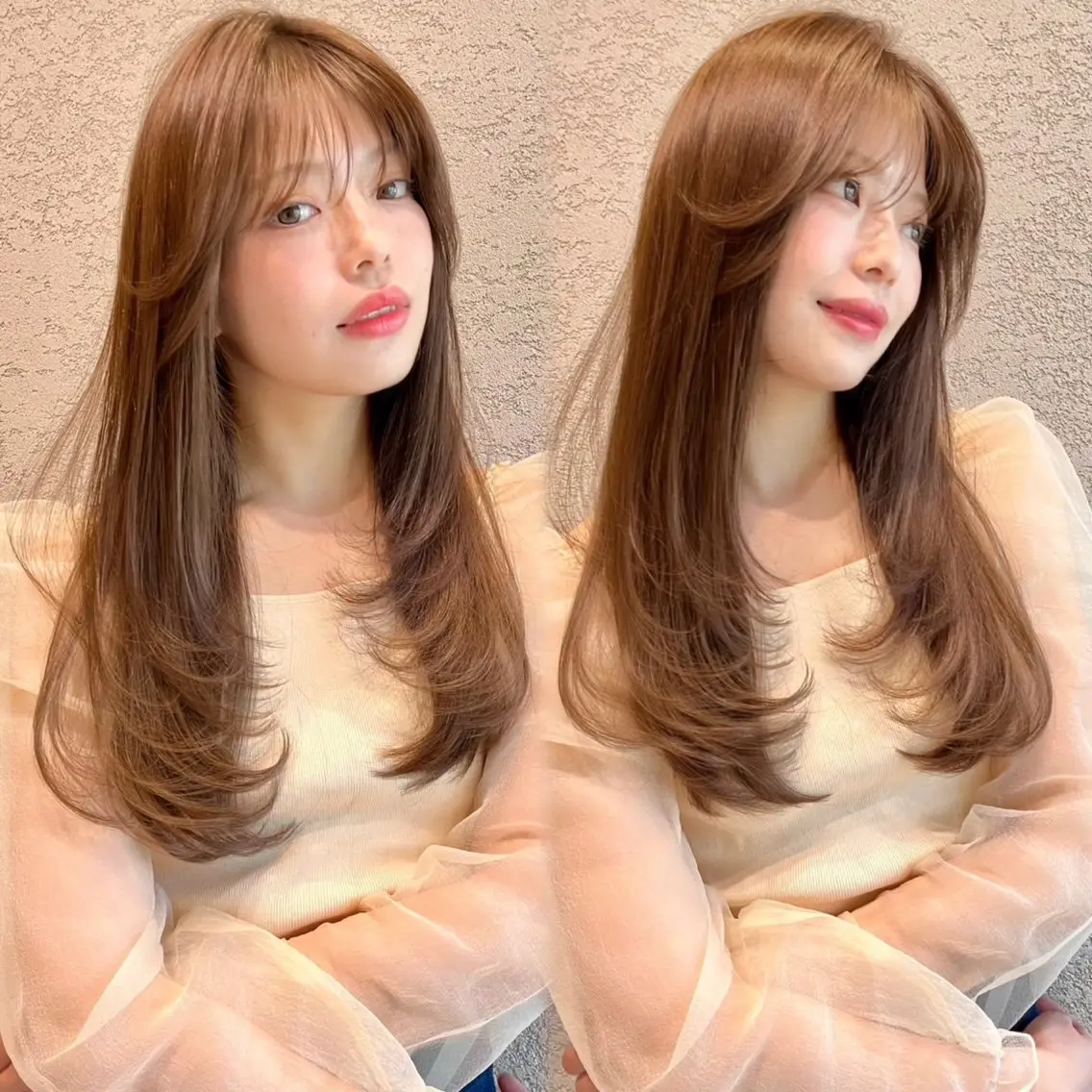 ロング カラー 似合わせカット カット ヘアカラー レイヤー/髪質改善 Lond ambreのヘアスタイル