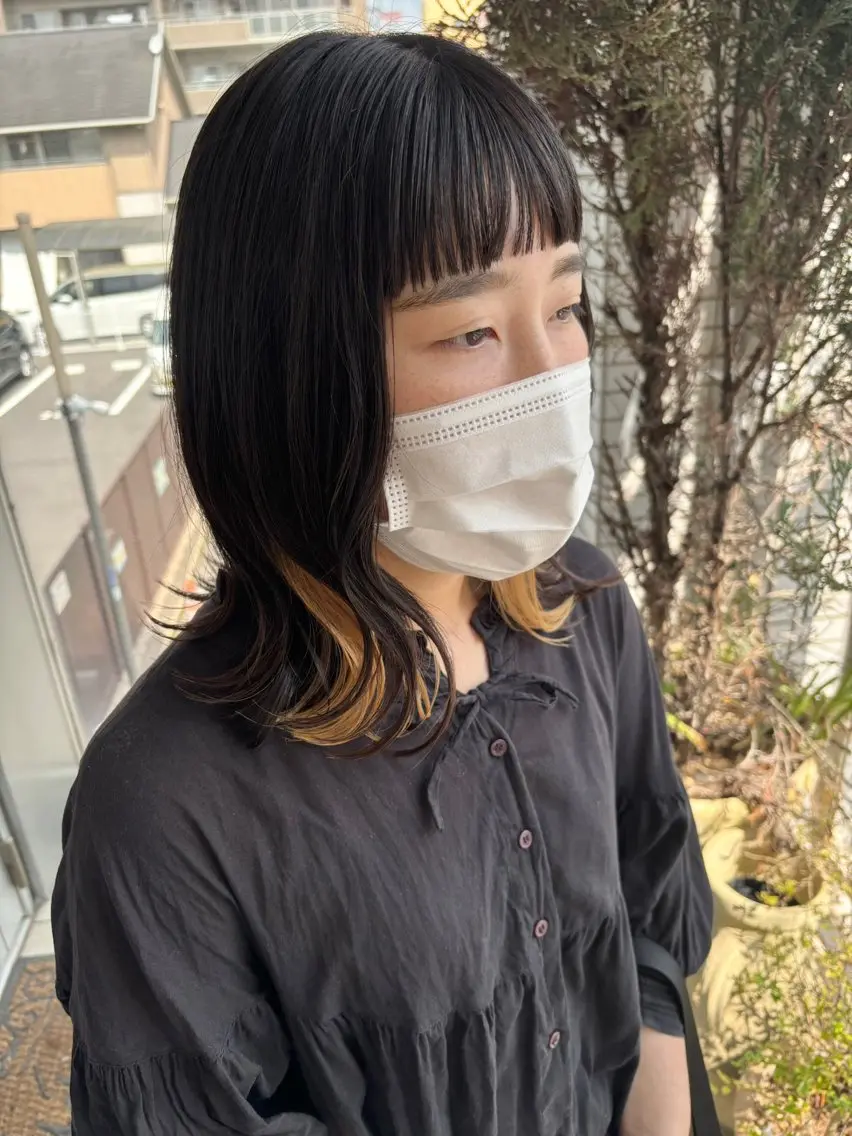 ミディアム くびれヘア 倉敷サロンドクロエ ꕀ井上恋夢ꕀのヘアスタイル