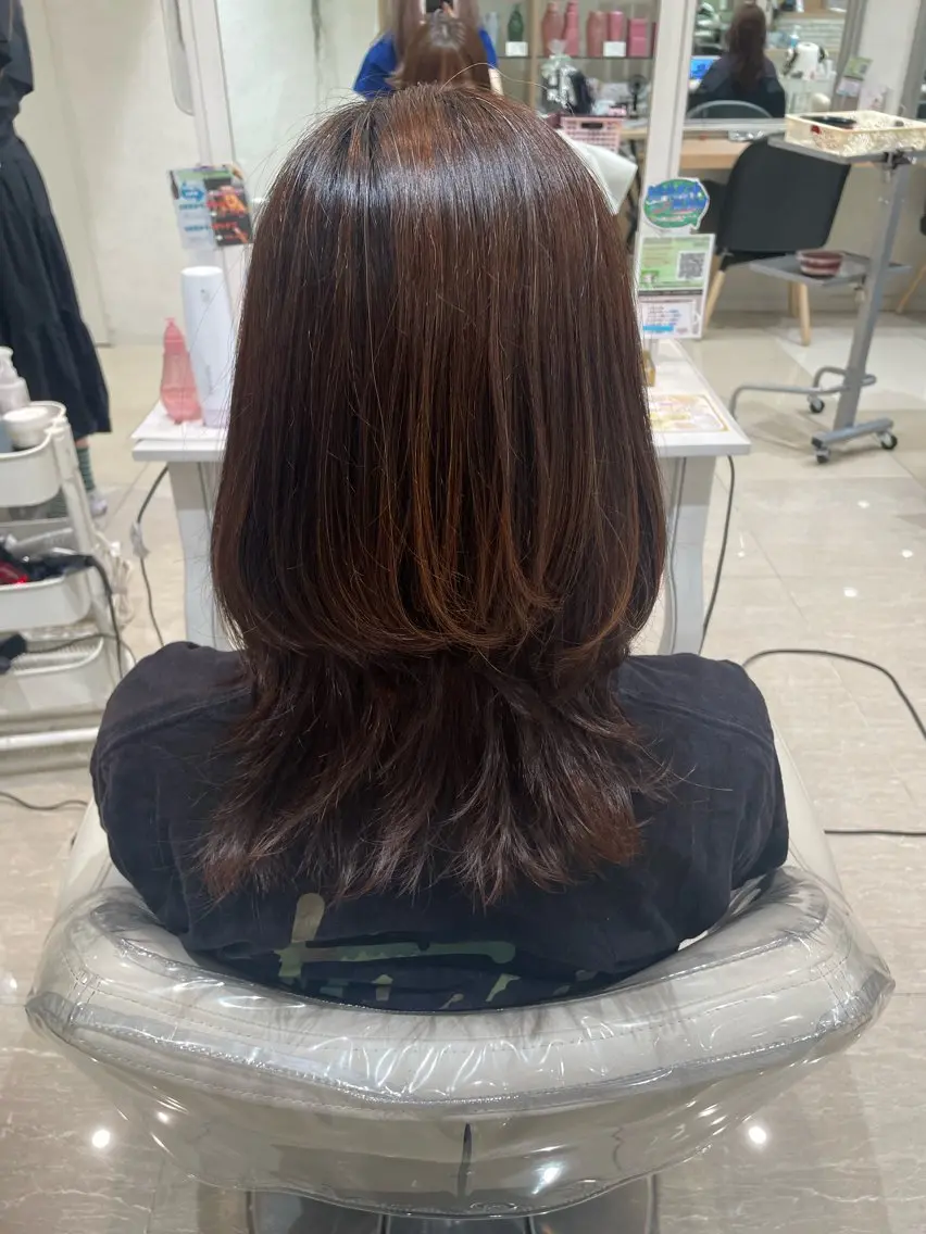 ロング カット レイヤー×ハイライト 🌷RINA🌷のヘアスタイル