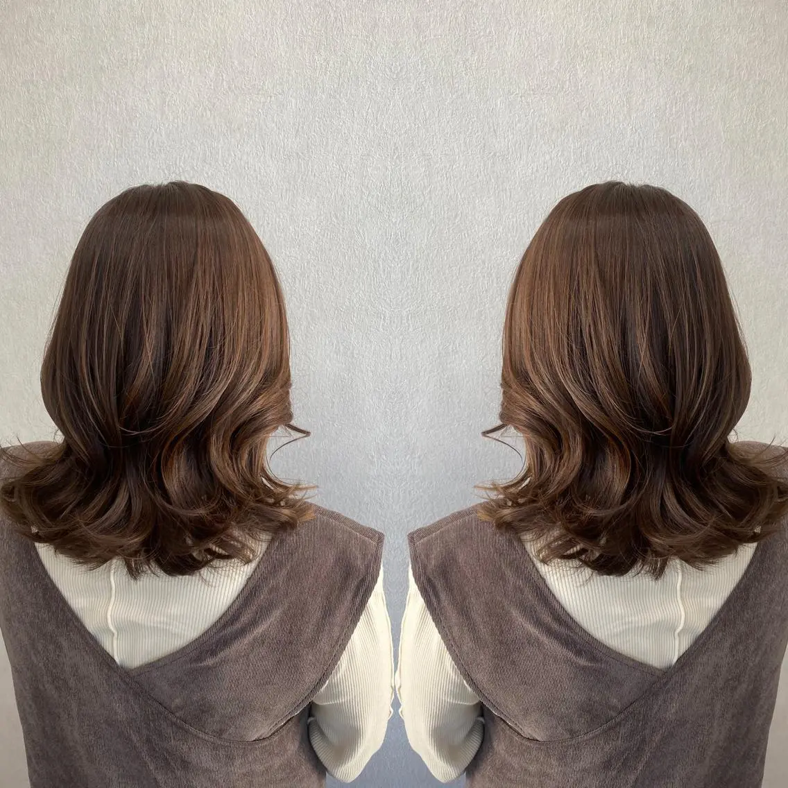 ミディアム カラー 透明感カラー tocca 💜石田愛結💜のヘアスタイル