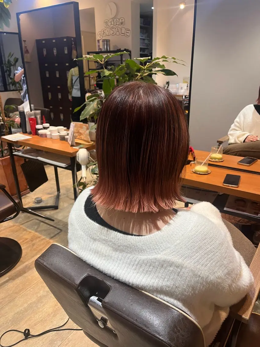 ミディアム カラー 清水 月菜のヘアスタイル