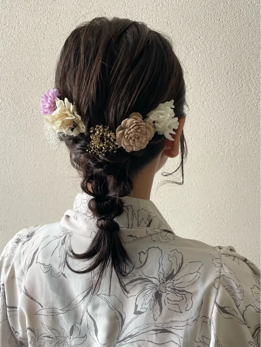 ミディアム ヘアアレンジ 浴衣 沢田 瞳のヘアスタイル