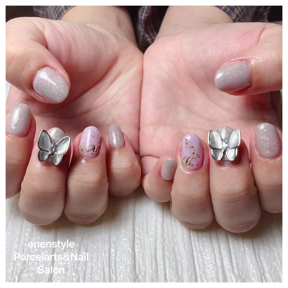 ミディアム ネイル 🐾enen style 🐾のネイルデザイン