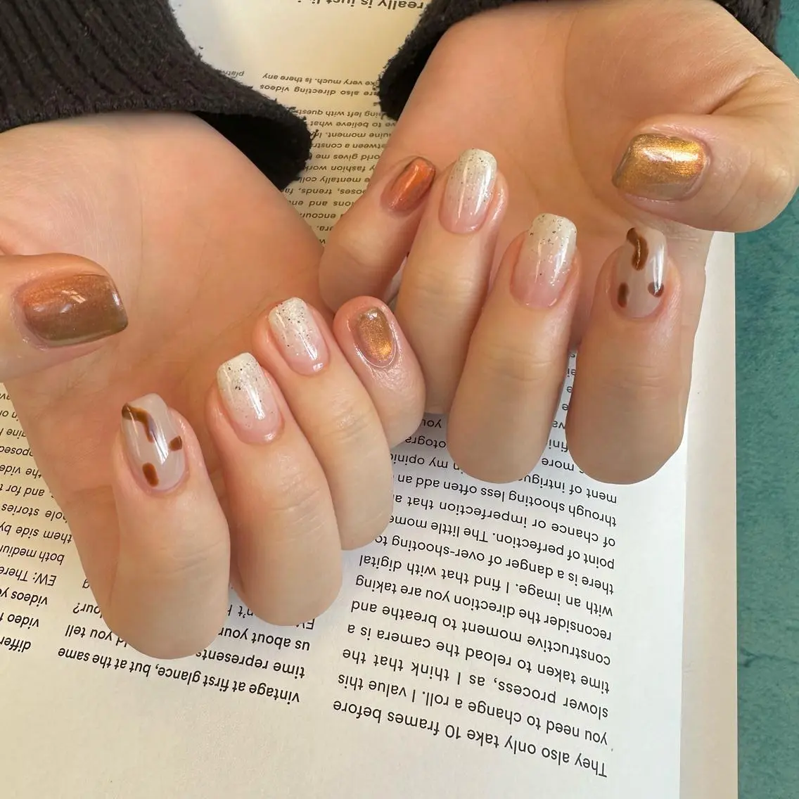 ネイル ジェルネイル マグネットネイル cocoro nail salonのネイルデザイン