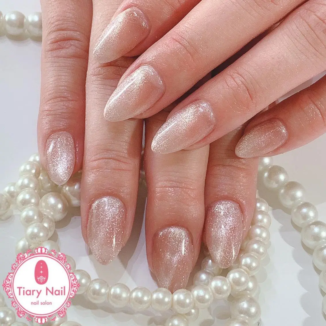 ネイル 桜ネイル クリアネイル フットネイル ジェルネイル キラキラネイル 💗🪽Tiary Nail🪽💗のネイルデザイン