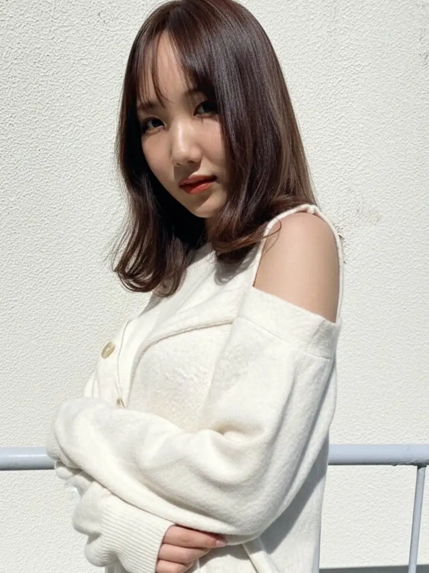 ミディアム カラー ベージュカラー ブラウンカラー 髪質改善 カット ヘアカラー トリートメント 田室 和幸のヘアスタイル