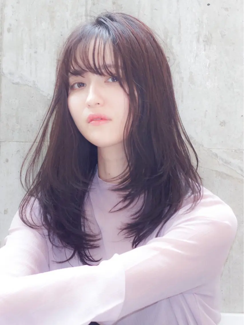 セミロング カラー カット ヘアカラー トリートメント 高濃度水素/髪質改善 /柳原大輝のヘアスタイル