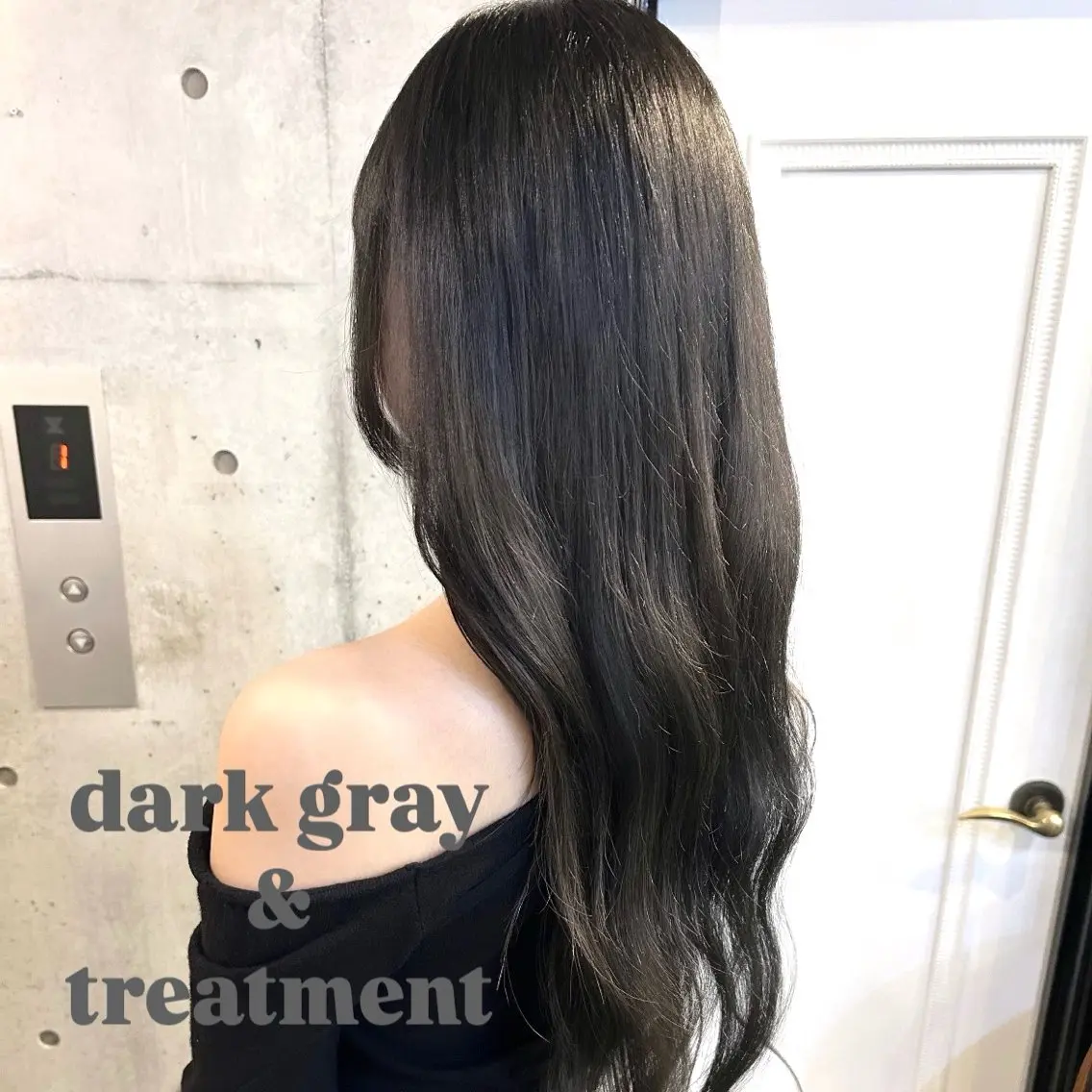 ロング カラー 黒髪 ブリーチ ダブルカラー watanabe Yuukaのヘアスタイル