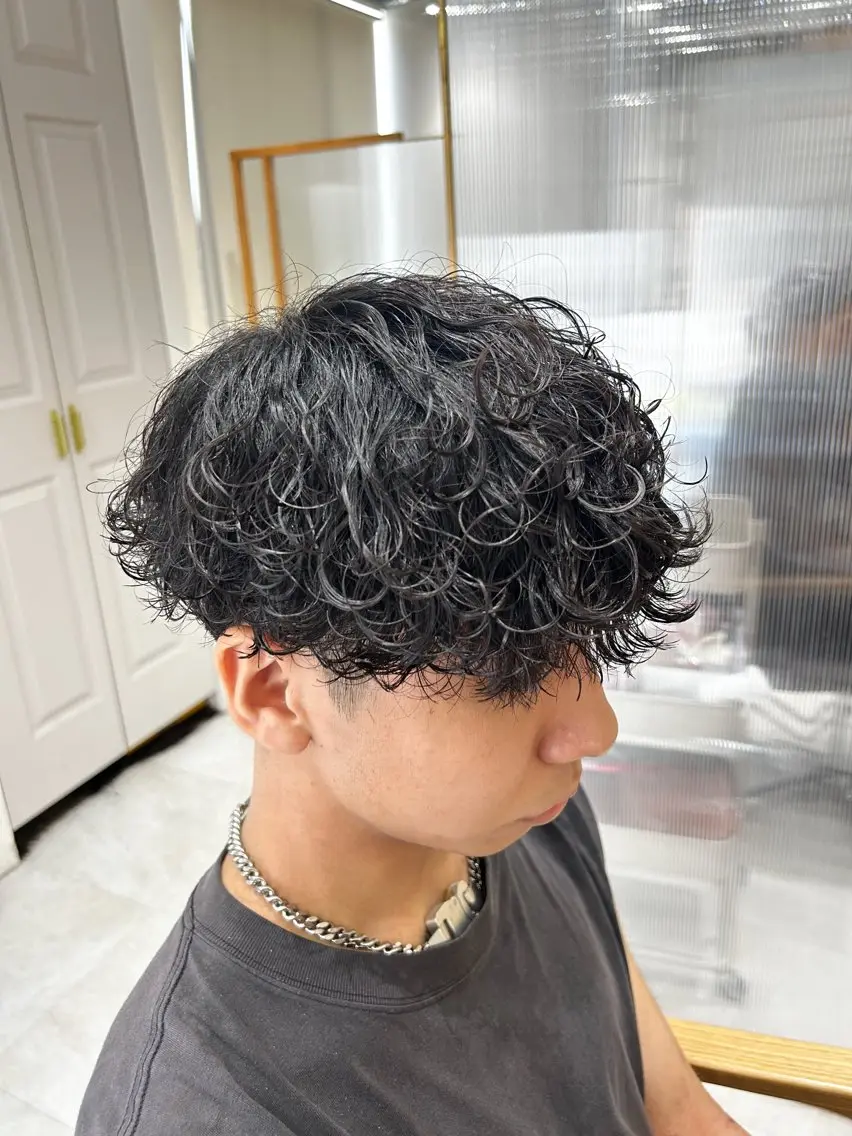 パーマ メンズ メンズパーマ 波巻きパーマ カット パーマ トリートメント 🫧艶髪ボブ🫧 チカのヘアスタイル
