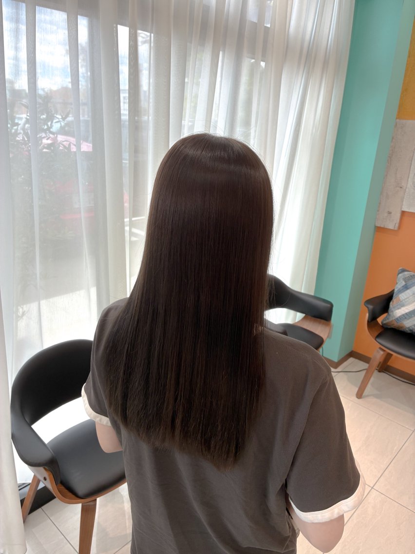 ロング 縮毛矯正 トリートメント 池田 綾香のヘアスタイル