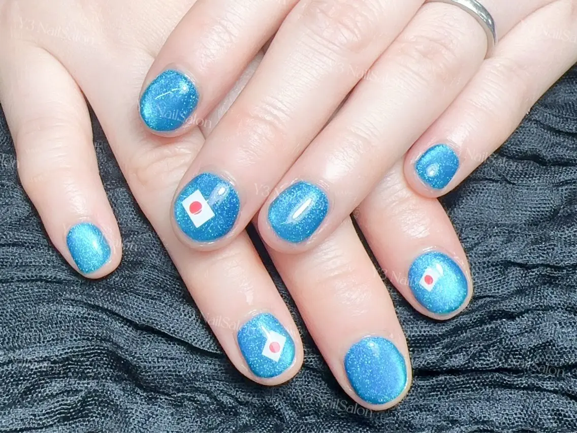 ネイル アートネイル グリーン ハンドネイル Y3 NailSalonのネイルデザイン