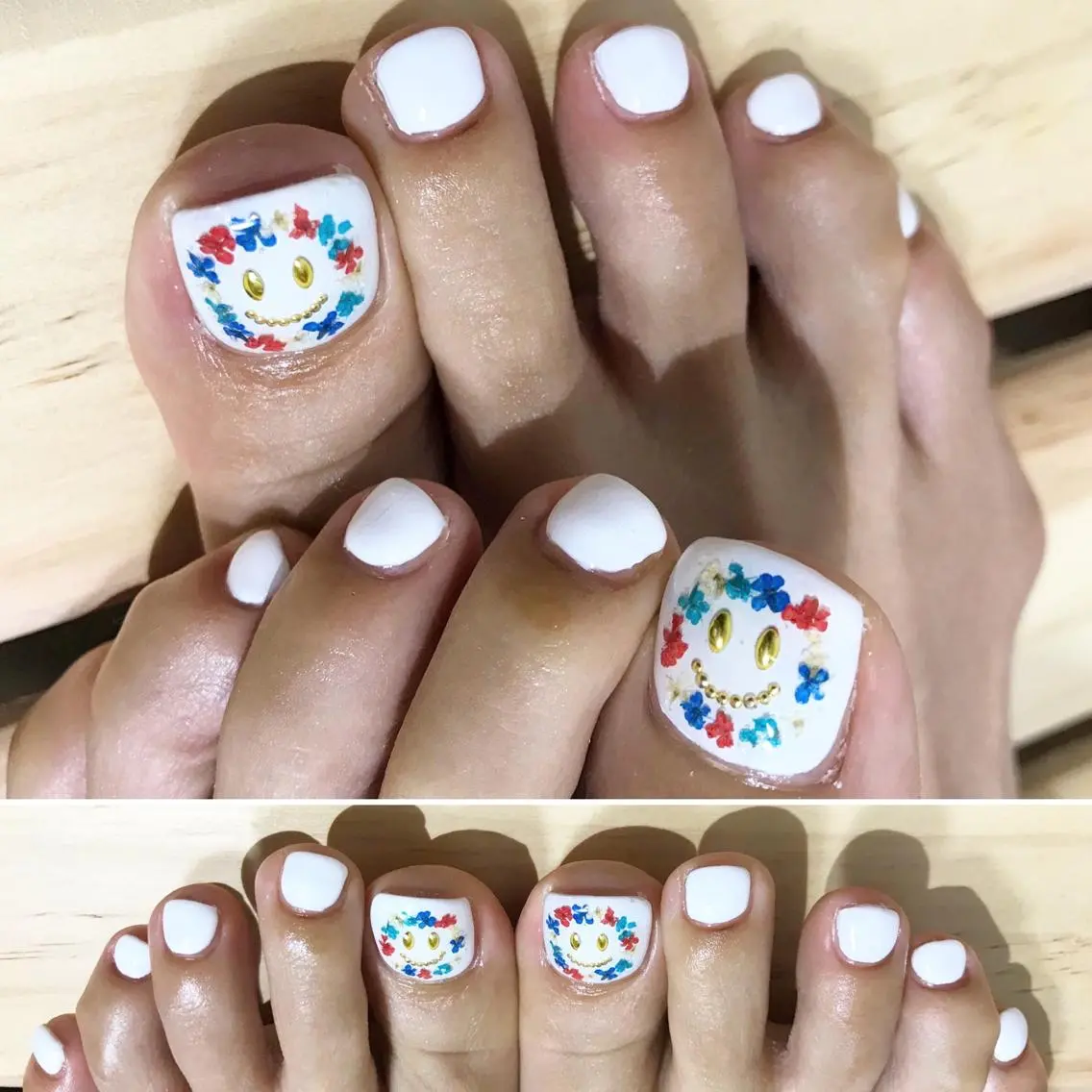 ネイル フラワーネイル フットネイル シンプルネイル 春ネイル 夏ネイル nail fufla ♡yamane♡のネイルデザイン
