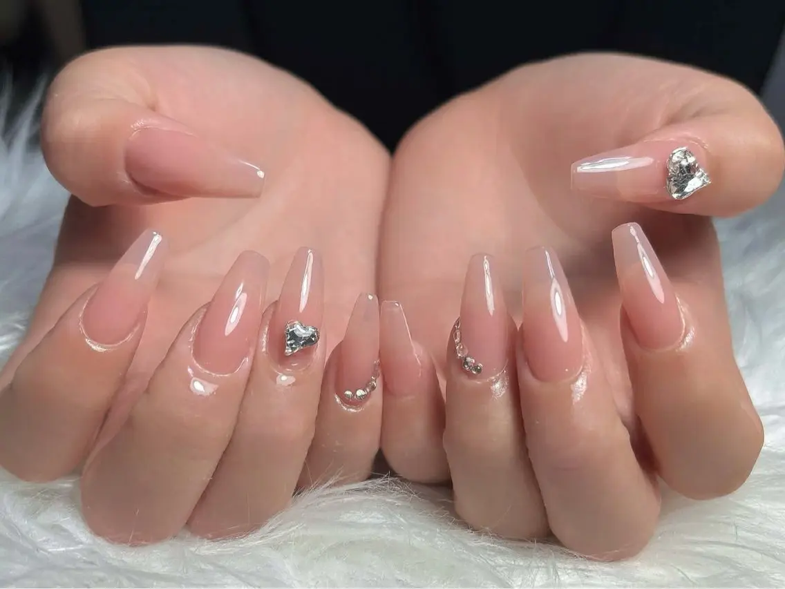 【長さ出し10本 】💋+ シンプルデザイン💕の写真