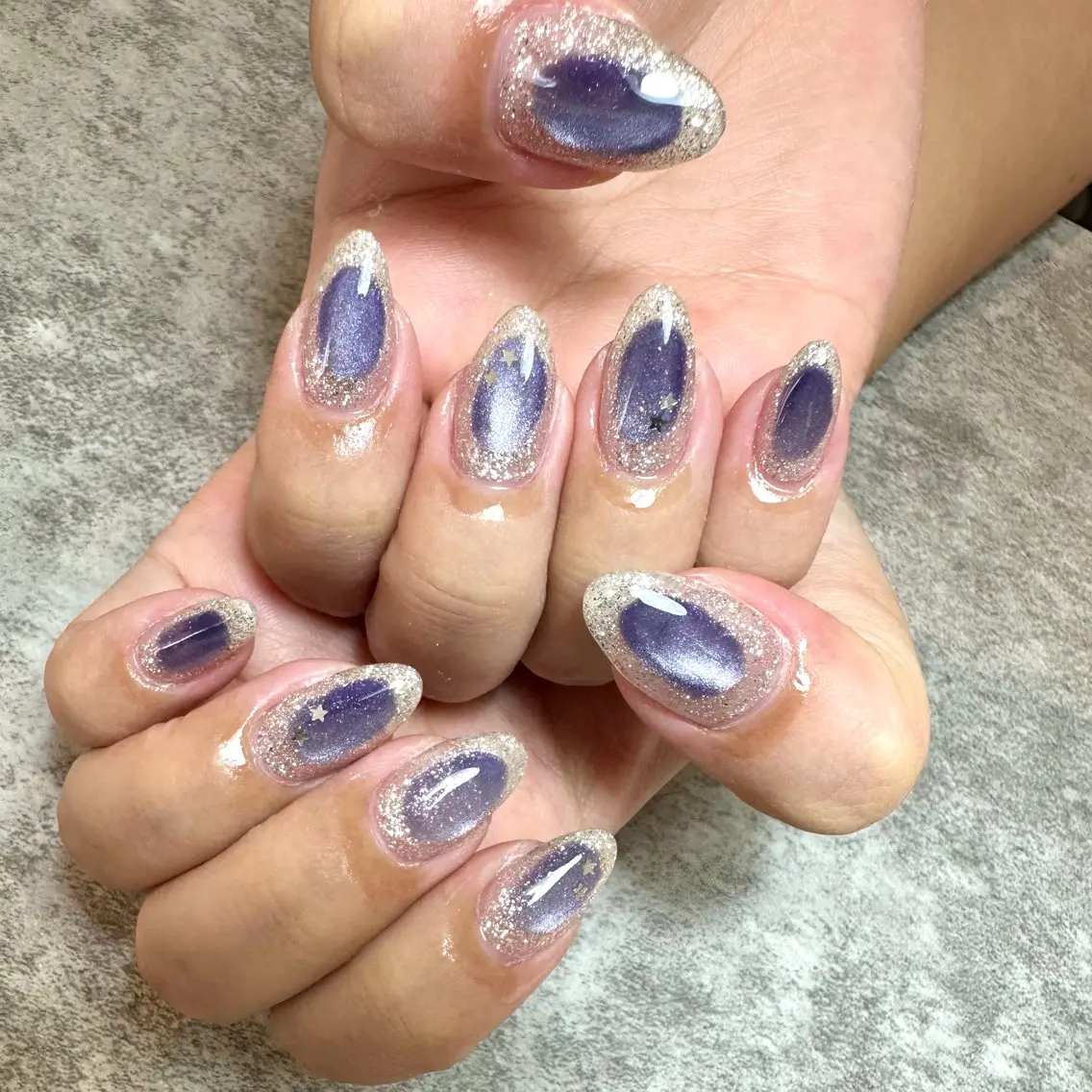ネイル パープル Mii nailのネイルデザイン