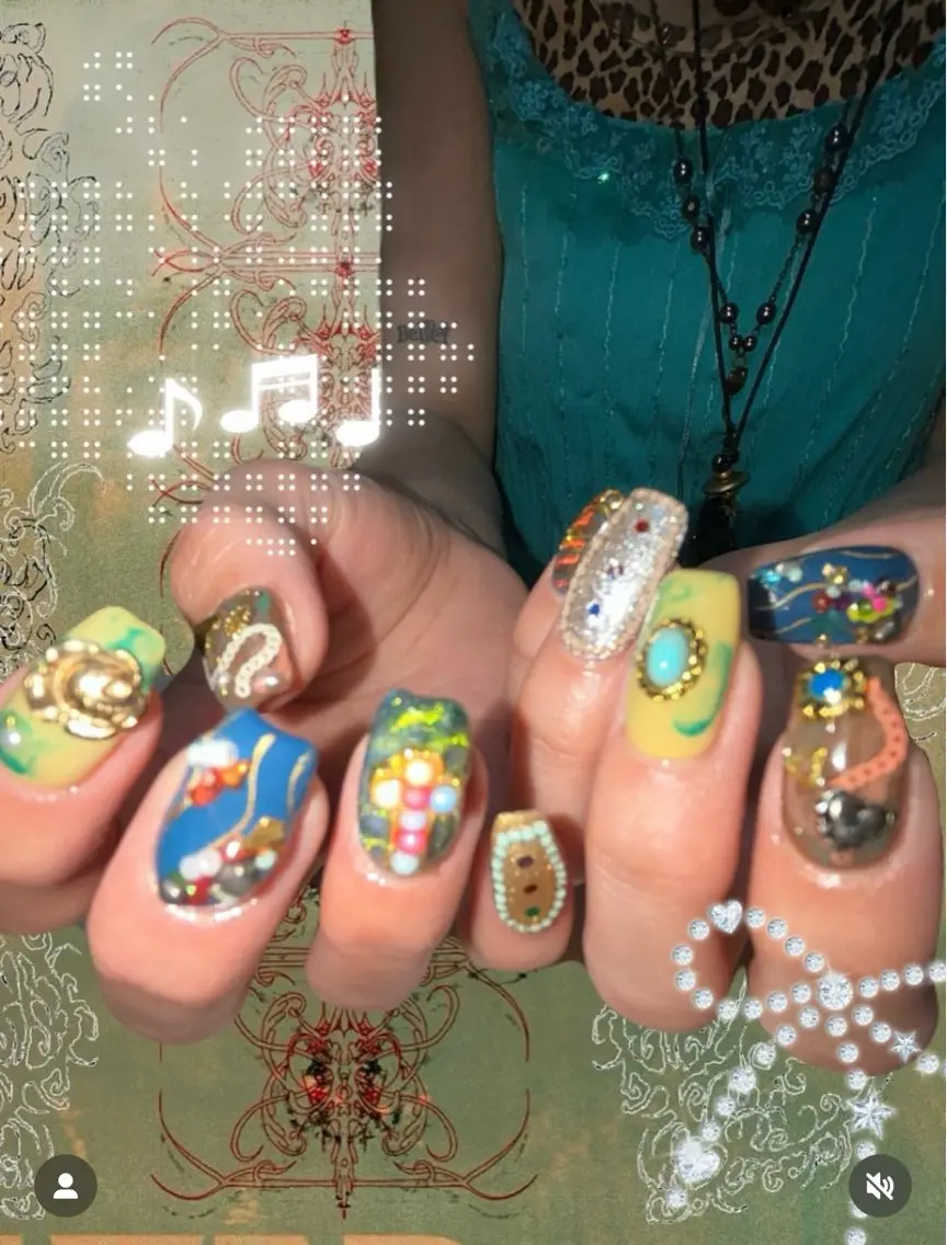 ネイル ハンドネイル フットネイル kana/モード ・グランジ໒꒱のネイルデザイン