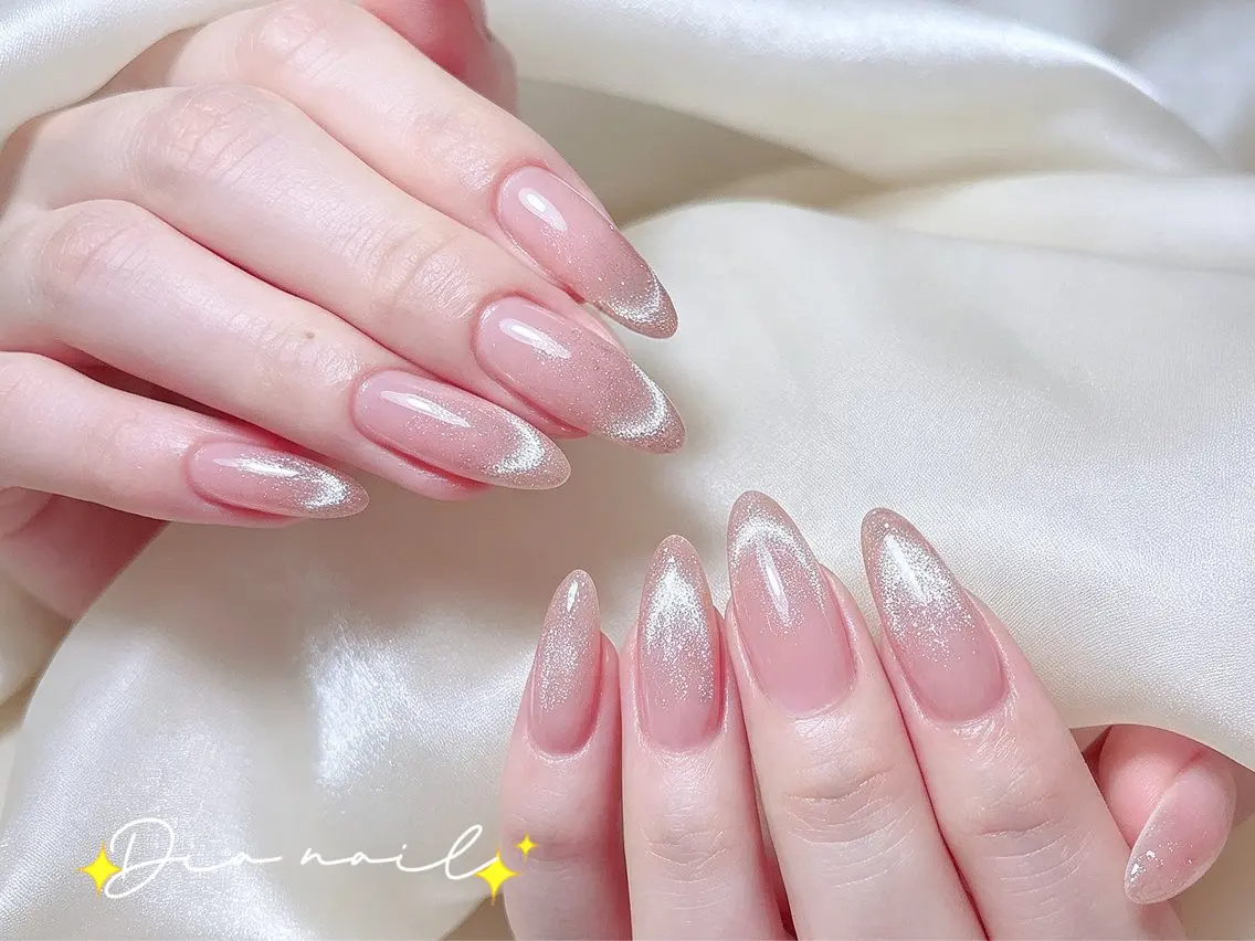 ネイル フットネイル 韓国ネイル レース マグネットネイル ニュアンスネイル ハンドネイル Dia nail サロンのネイルデザイン
