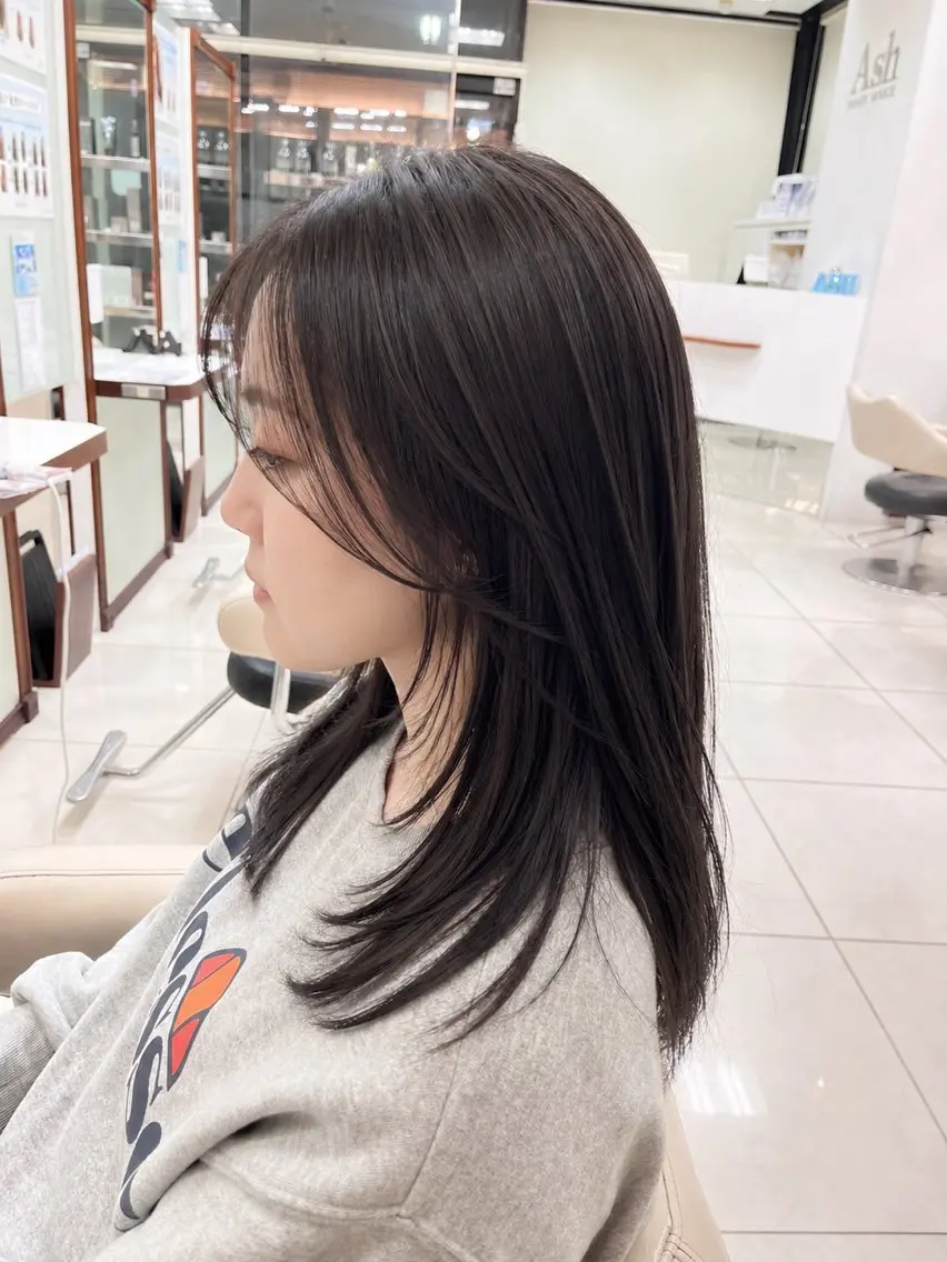 ロング カラー ヘアアレンジ カット 韓国レイヤー/透明感 💎Tomoya💎のヘアスタイル