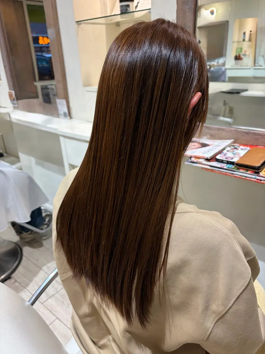 ロング 縮毛矯正 トリートメント カット 縮毛矯正 トリートメント NICCOLO室見 Erinaのヘアスタイル