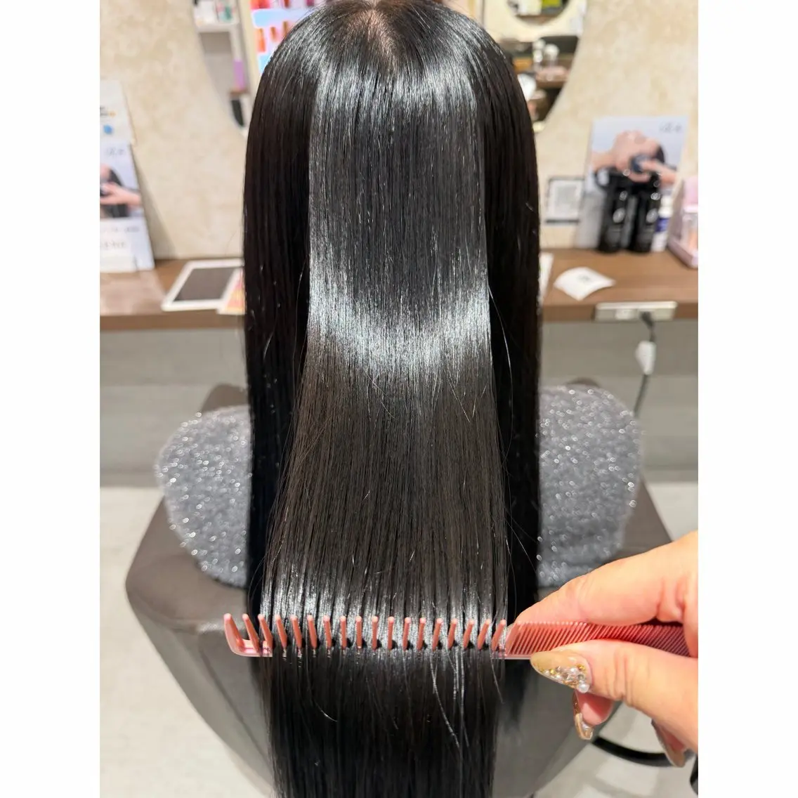 ロング カラー 黒髪 ブルーカラー ブルーブラック 髪質改善 🆕TRUTH千葉店 店長Yuのヘアスタイル