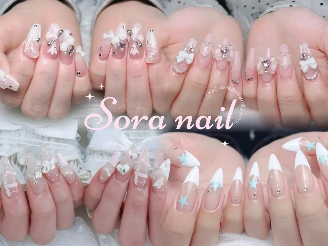 ネイル オーロラネイル ボルドー ブラウン 氷ネイル・うるうるネイル キラキラネイル ハンドネイル Sora  Nail 長さ出し専門店のネイルデザイン