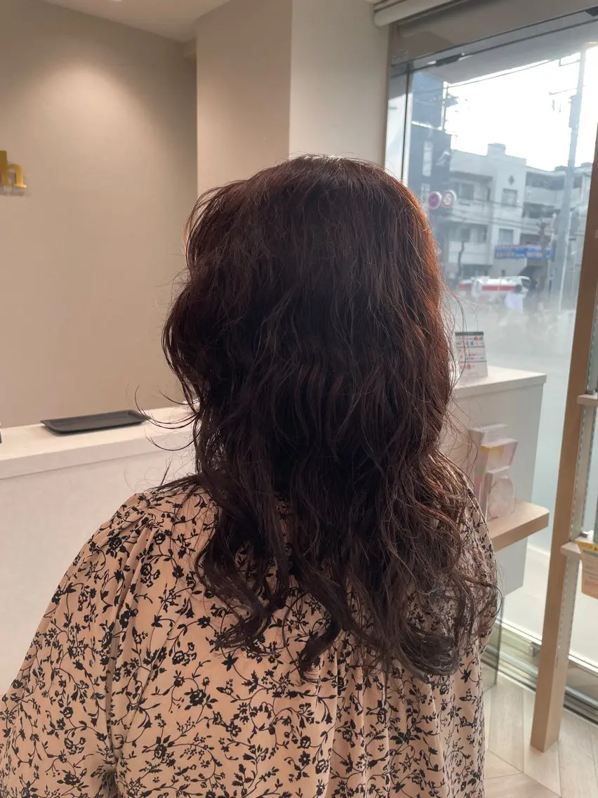ロング カラー パーマ カット ヘアカラー トリートメント 吉原 雪乃のヘアスタイル