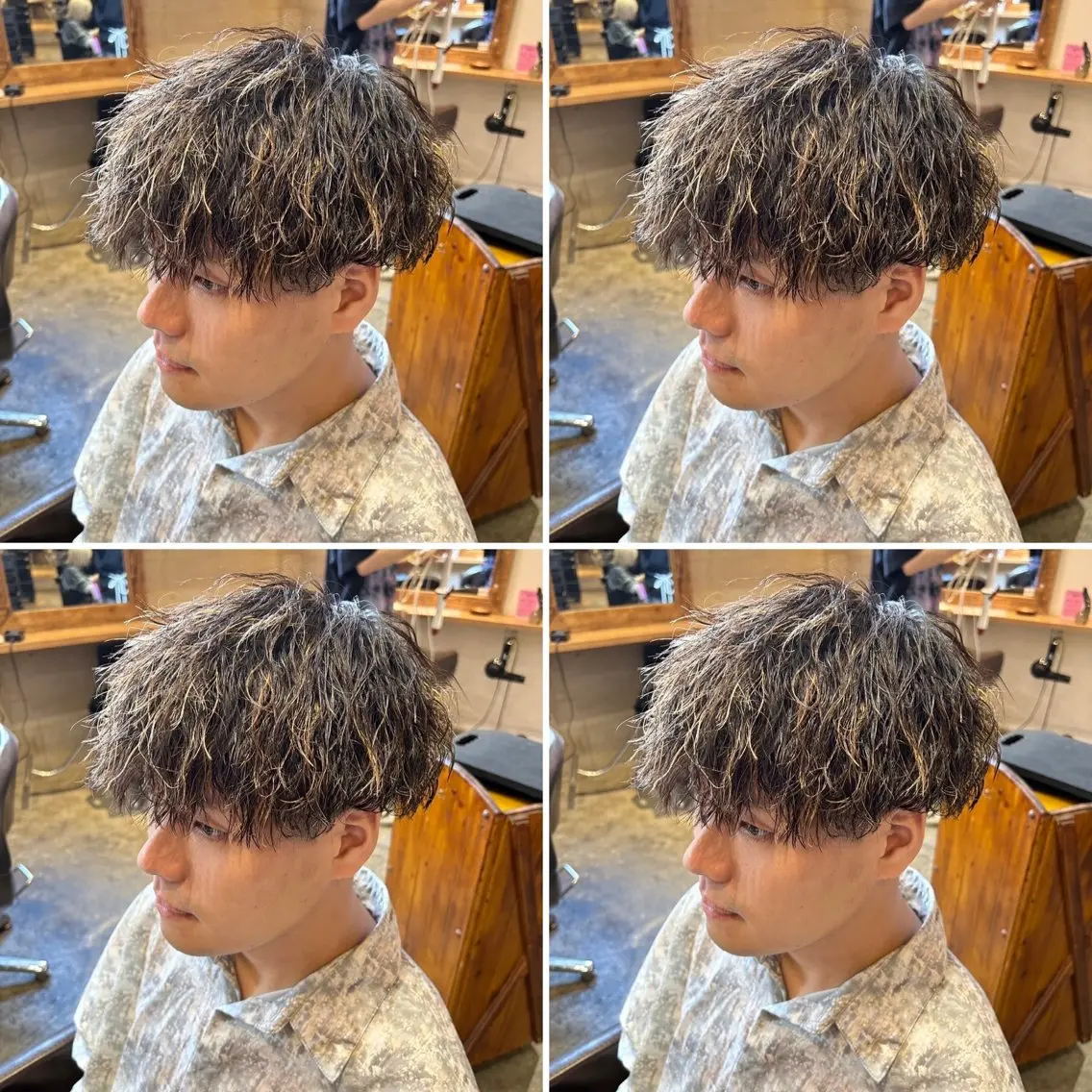 カラー パーマ メンズ カット ヘアカラー パーマ トリートメント ヘアセット メンズパーマ特化 店長望月謙二郎のヘアスタイル