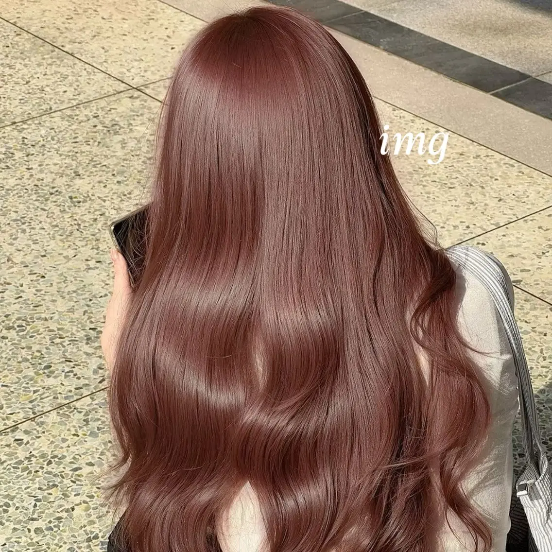 ロング カラー ブリーチ ブラウンカラー 透明感カラー ピンクカラー suzuna/暖色 カラー💞/スパのヘアスタイル