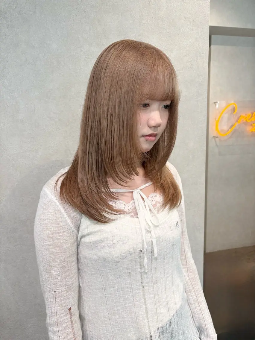 ミディアム カット 透明感モテスタイル 💞SHIORI💞のヘアスタイル