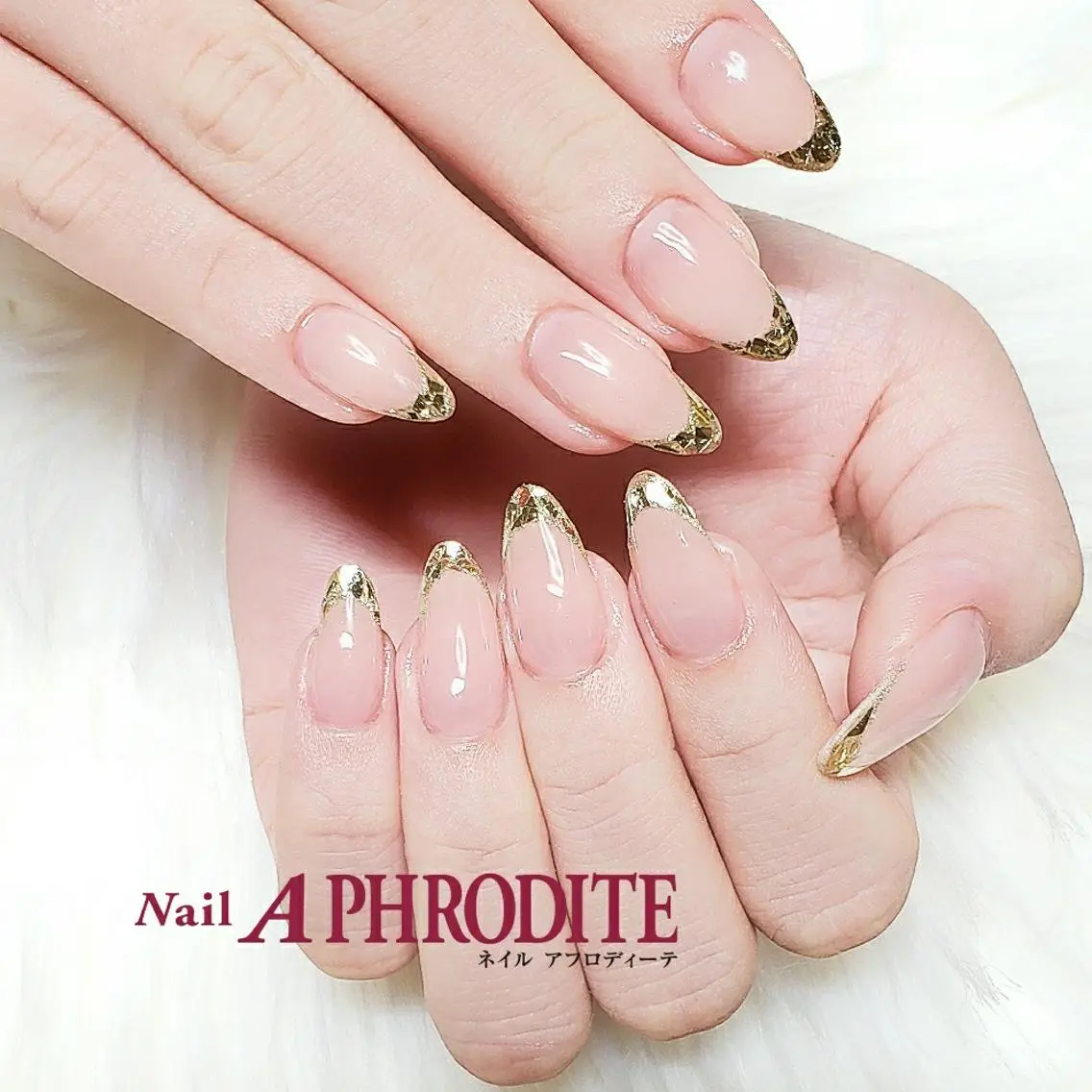 ネイル クリアネイル 長さ出し ジェルネイル ソフトジェル ハンドネイル Nail  Aphroditeのネイルデザイン