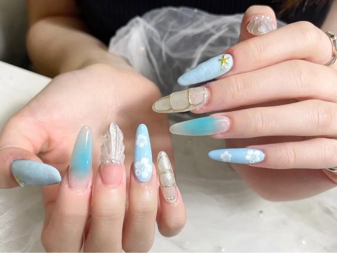 ネイル ハンドネイル 🎀ネイルサロン エクラYUI🎀のネイルデザイン