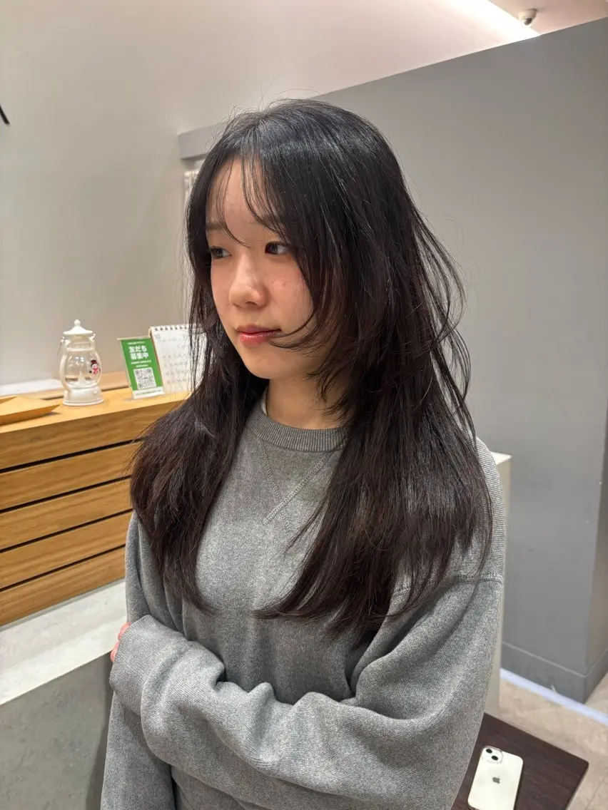 ロング カラー レイヤーカット 無料パーマモデル募集 /立川/ユウリのヘアスタイル