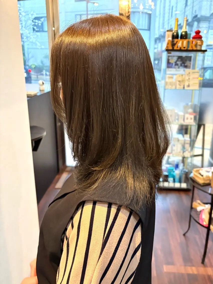 セミロング カラー ヘアカラー トリートメント 𝘒𝘺𝘰𝘬𝘢 🌿‬のヘアスタイル