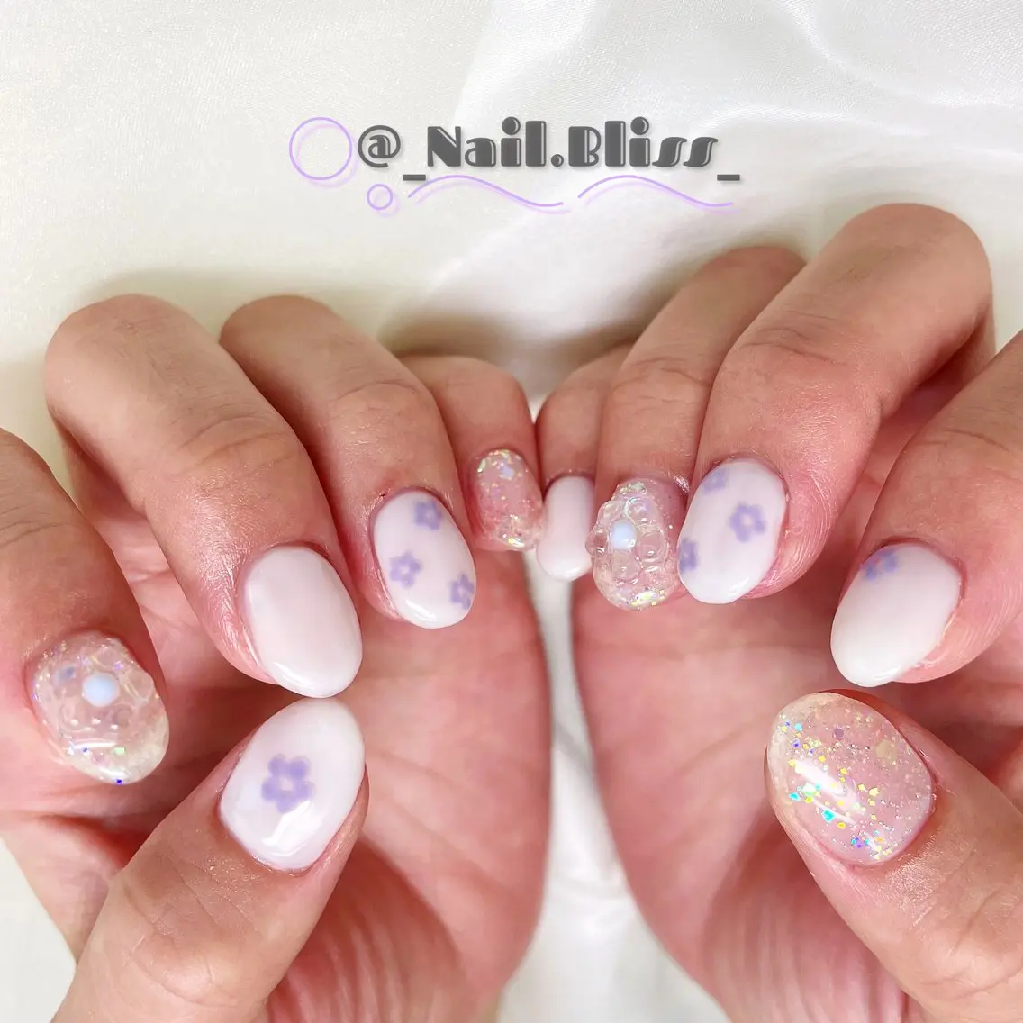 ネイル フラワーネイル シンプルネイル ハンドネイル NAIL BLISSのネイルデザイン