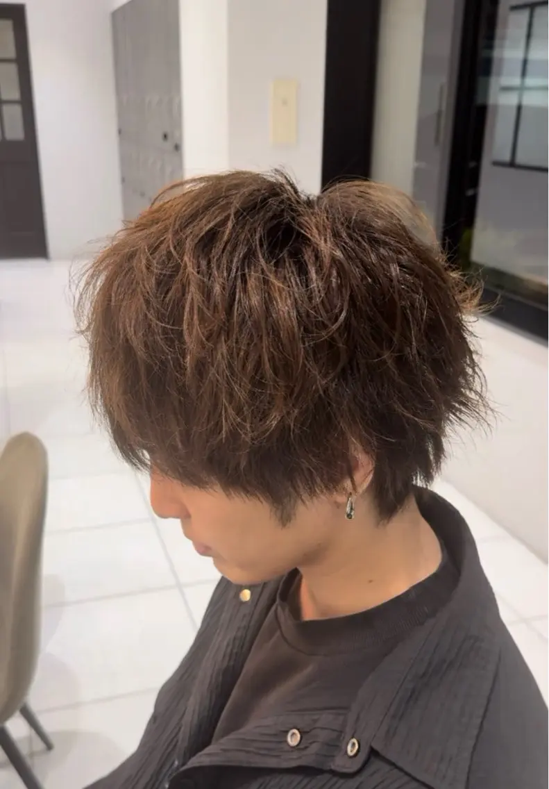 メンズ メンズパーマ シャドーパーマ カット パーマ 🎀 三浦 夢花のヘアスタイル