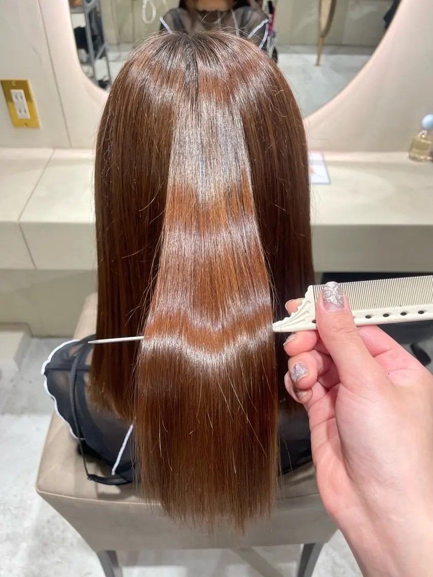 セミロング セミロングパーマ 髪質改善 トリートメント カラーモデル募集中 Rei🐈‍⬛/大宮のヘアスタイル