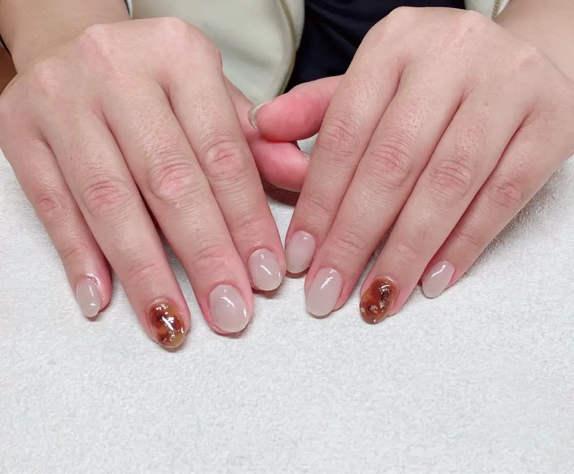 ネイル べっ甲ネイル EMUR水口店 nail  Akiのネイルデザイン