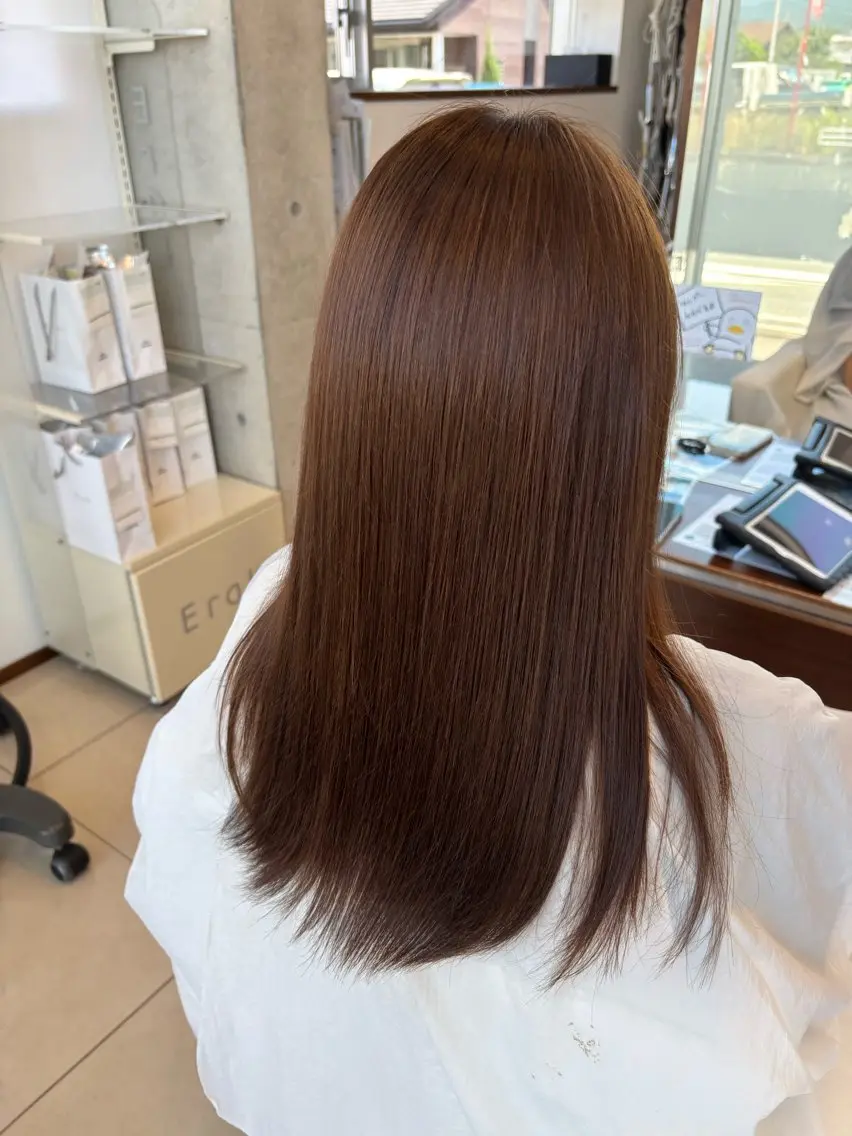 ロング カラー ベージュカラー ヘッドスパ あ みのヘアスタイル