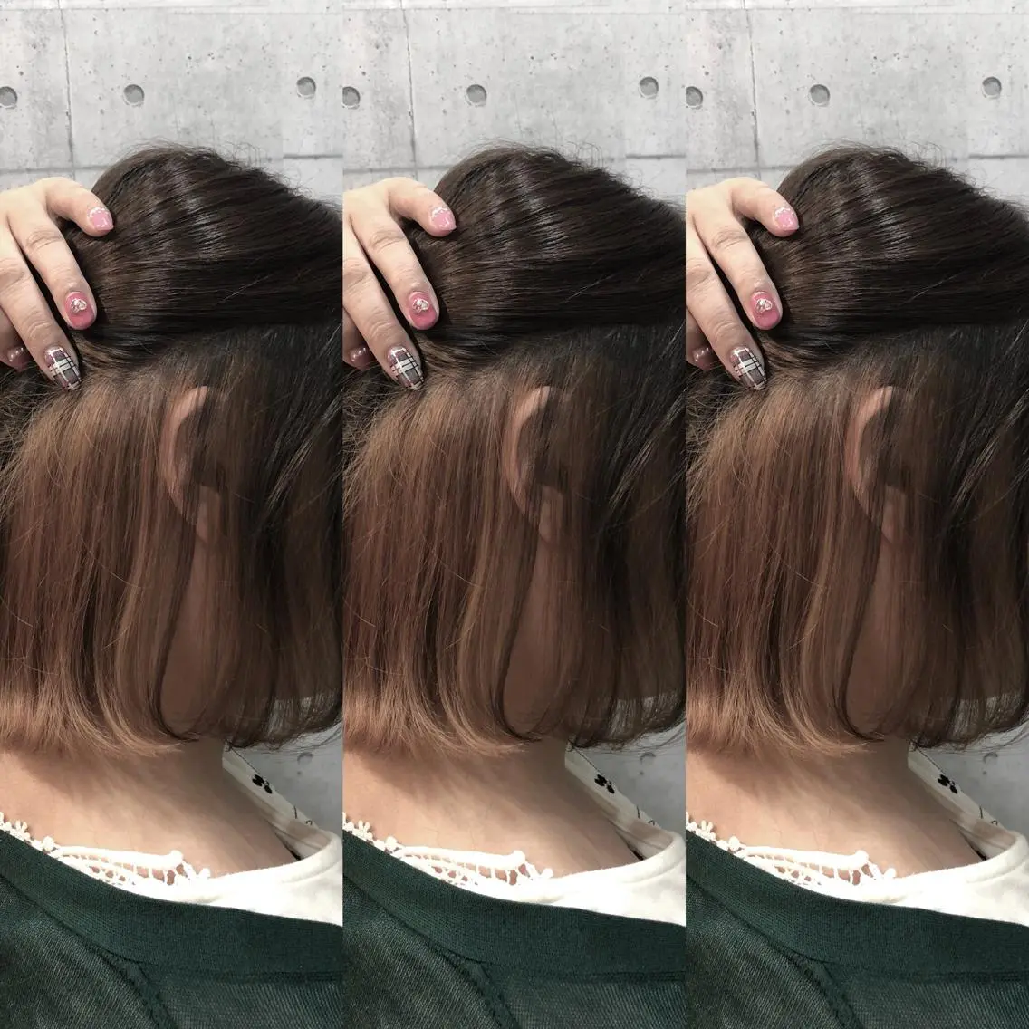 ミディアム カラー 金沢 広美のヘアスタイル