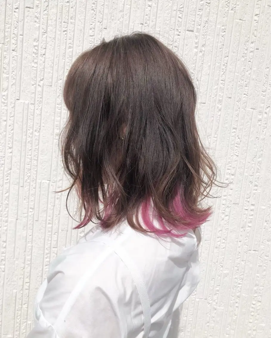 セミロング カラー ヘアアレンジ 🍒アシスタント アイリスト飯野 心咲のマツエク・マツパデザイン