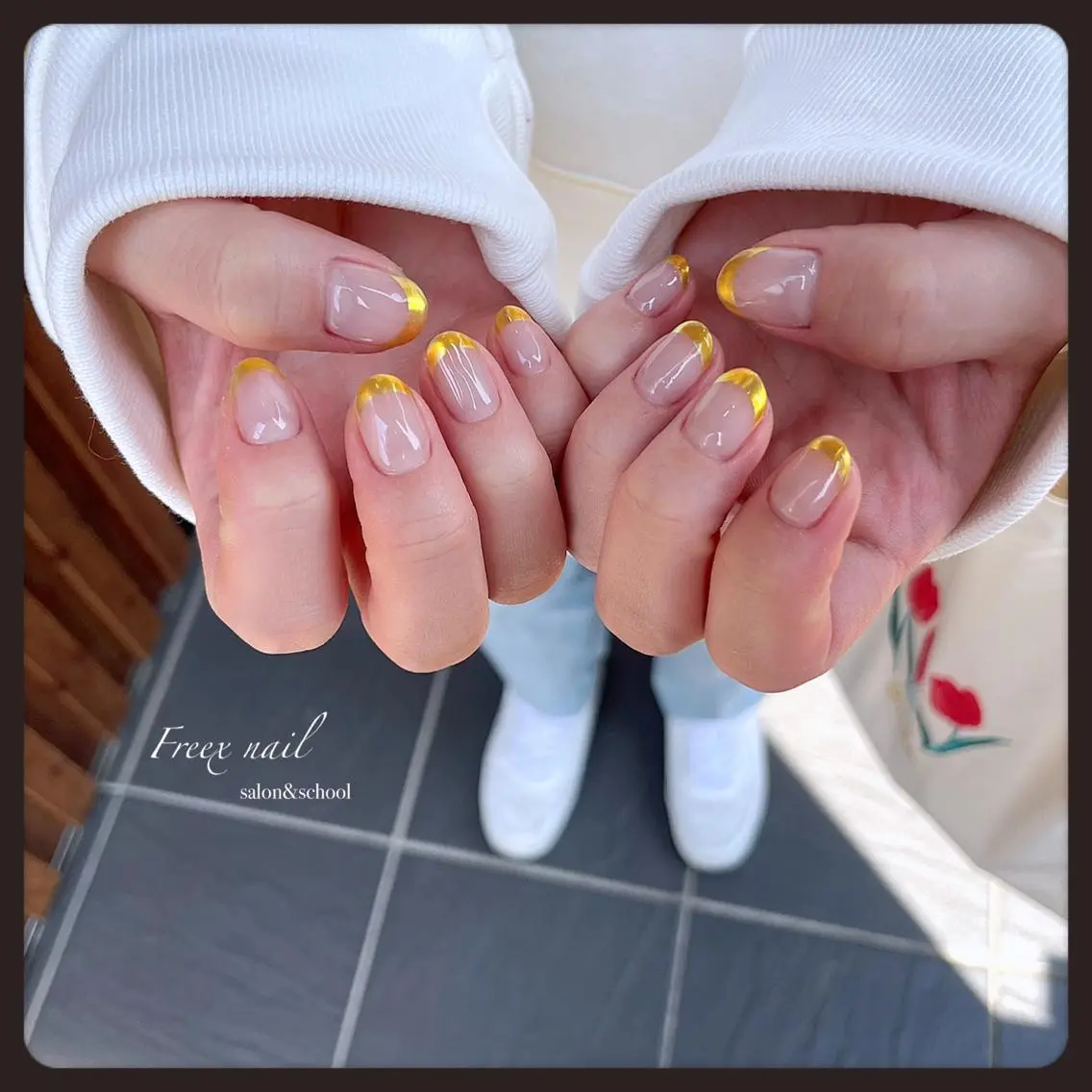 ネイル オーロラネイル フレンチネイル 持ち込み ハンドネイル フットネイル freex nail /ニュアンス/個性派のネイルデザイン