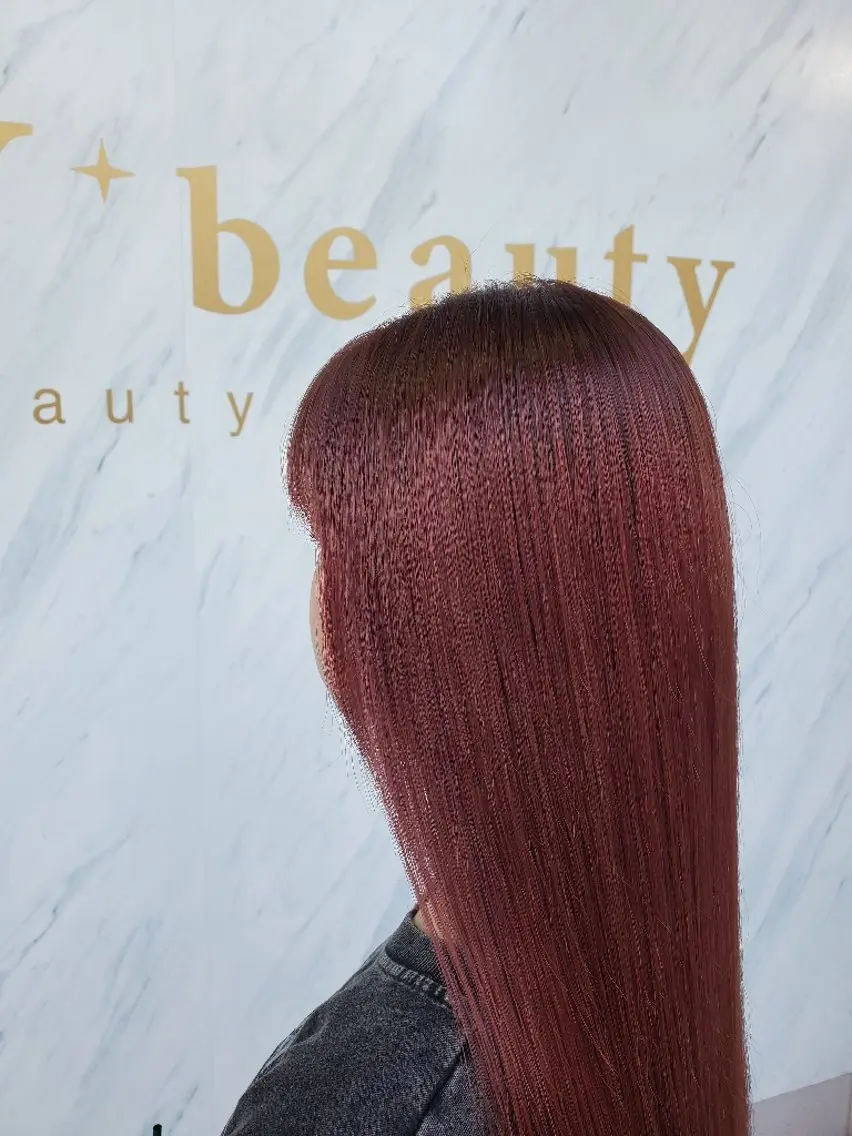 カラー ベージュカラー ブリーチ ピンクカラー ピンクベージュ ヘアカラー 浦川 敬太のヘアスタイル