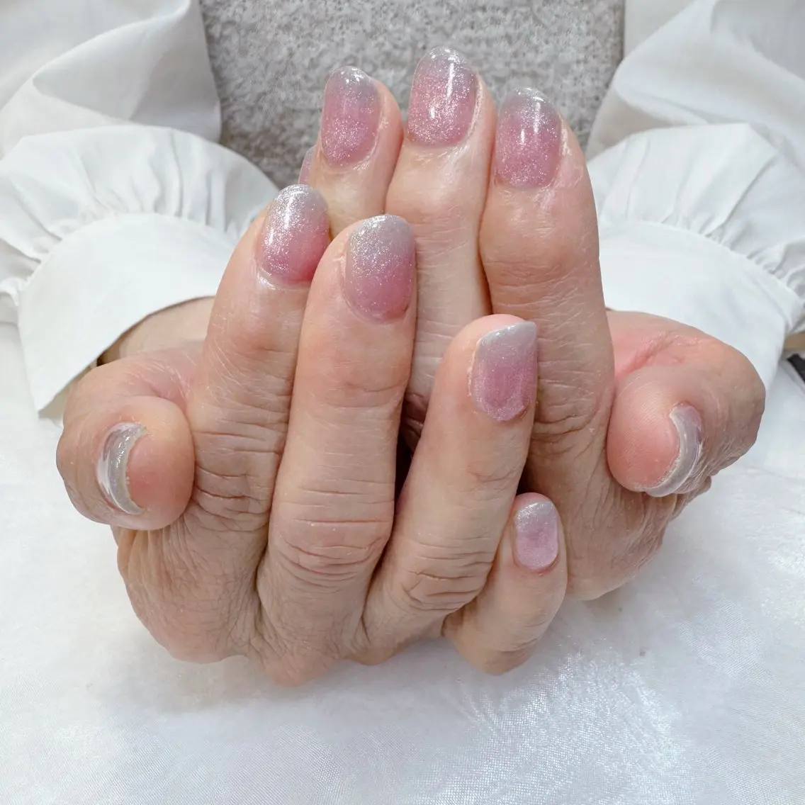 ネイル グラデーション キラキラネイル マグネットネイル 春ネイル maruyasu. yのネイルデザイン