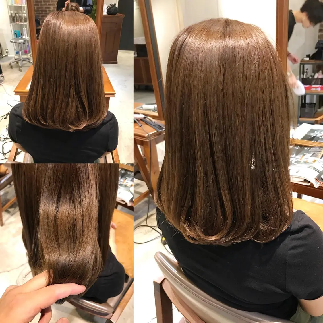 セミロング カラー ヘアアレンジ グレージュ カット ヘアカラー トリートメント ヘッドスパ 小林 佳祐のヘアスタイル