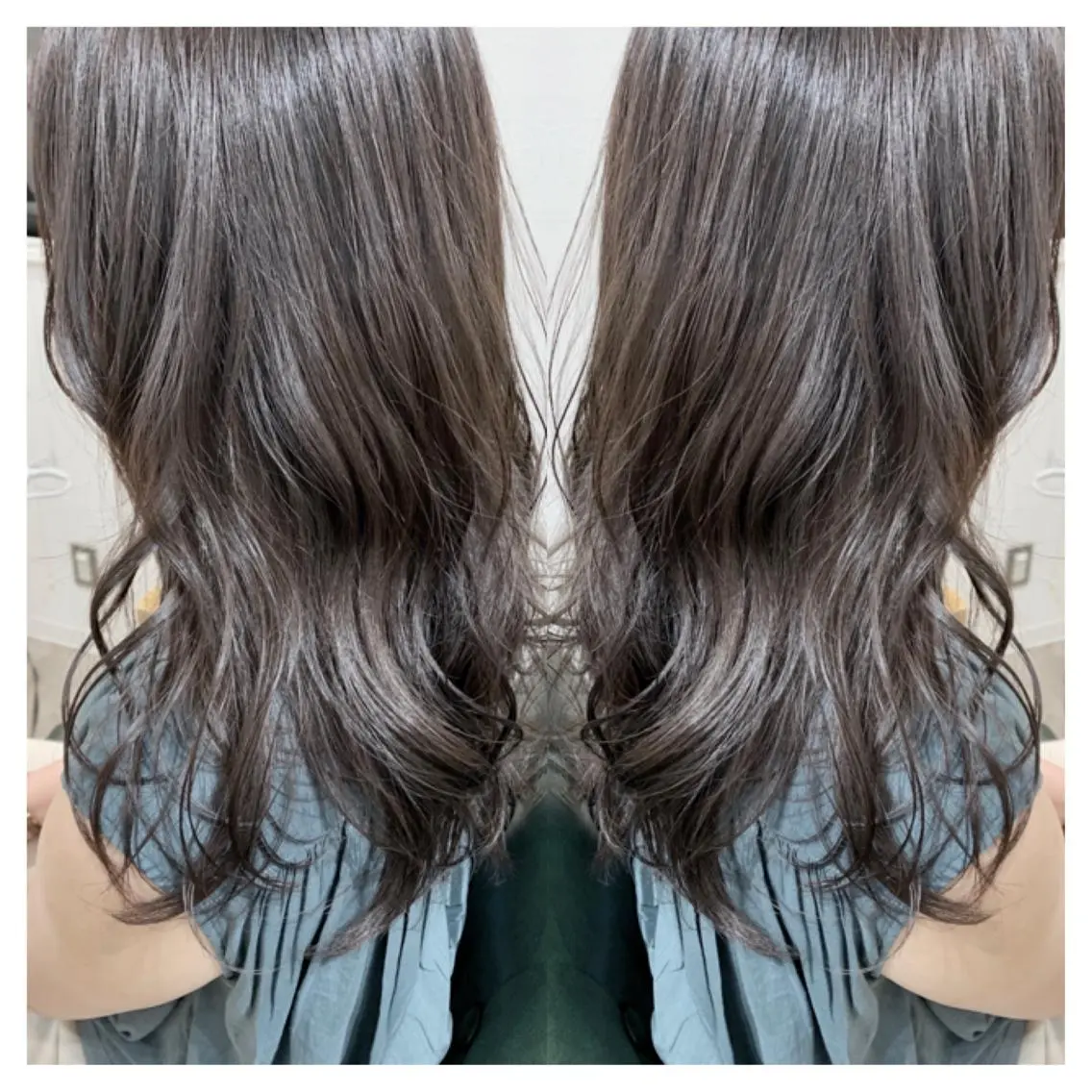 セミロング カラー カット ヘアカラー トリートメント 村山 茉衣のヘアスタイル