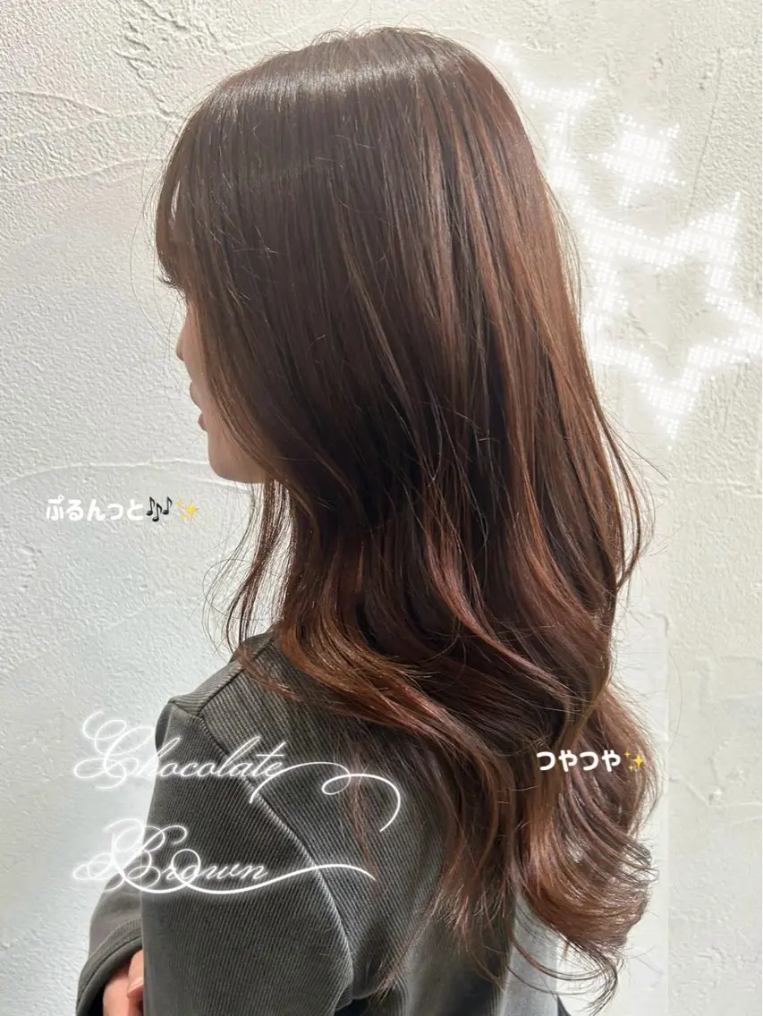 ロング カラー カット ヘアカラー トリートメント 中嶋心渚⌇透明感 カラー️🩵🎀‪のヘアスタイル
