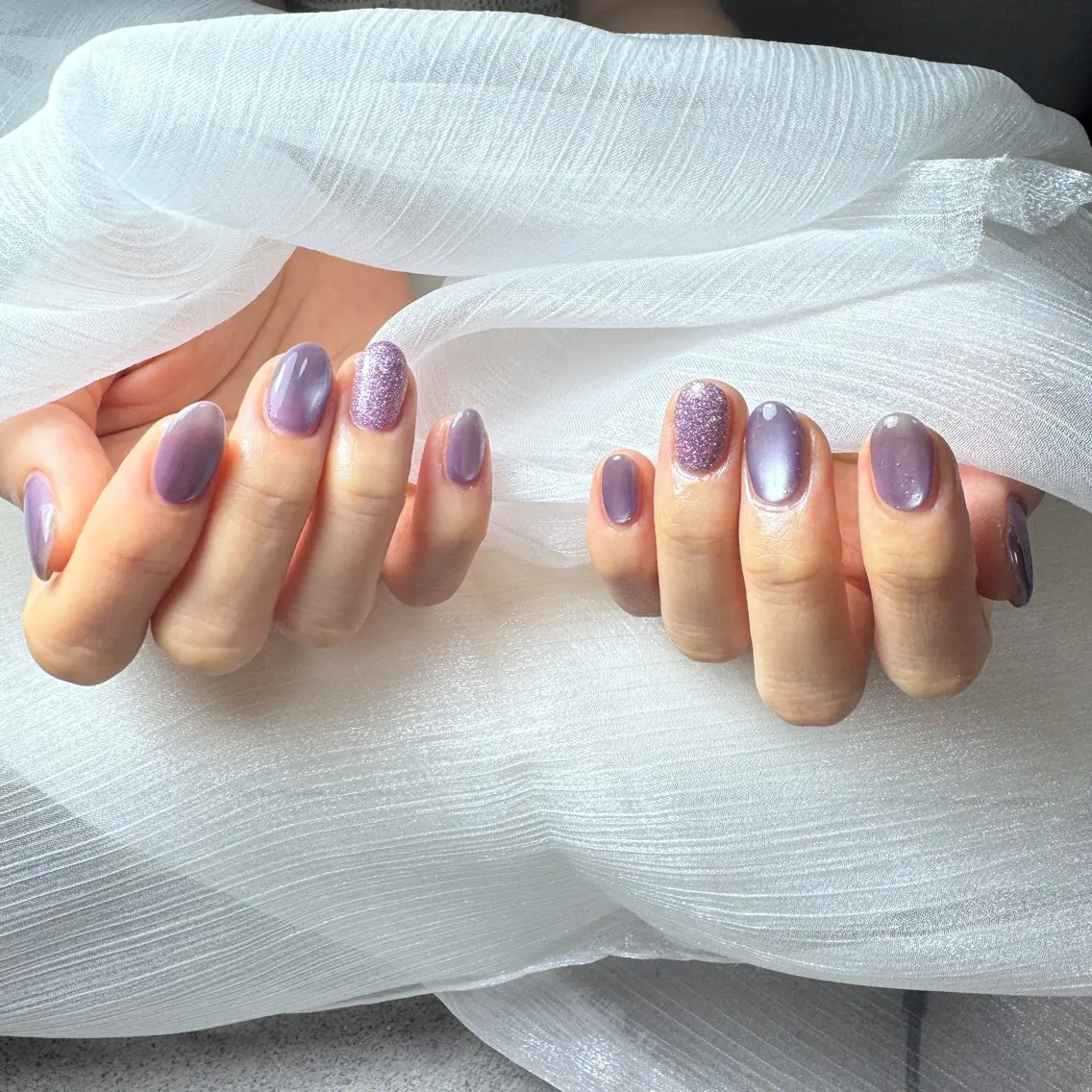 ネイル チークネイル フレンチネイル グラデーション 韓国ネイル マグネットネイル ハンドネイル Hana Nailのネイルデザイン