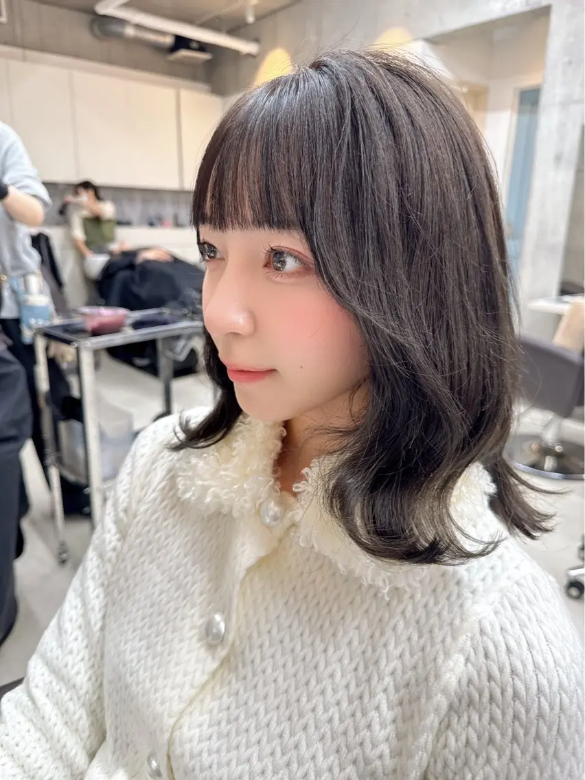 ミディアム うる艶ヘア♡韓国好き 透明感　shotaのヘアスタイル